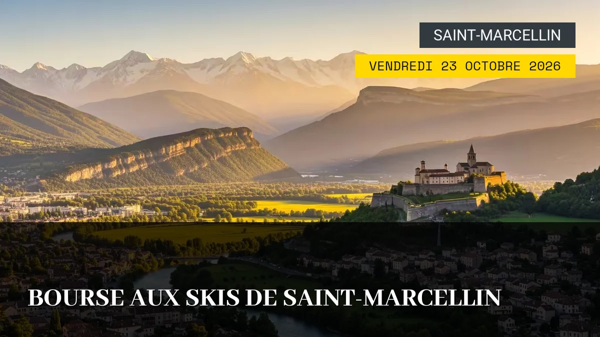 Affiche de l'événement : Bourse aux Skis de Saint-Marcellin – Vendredi 23 Octobre 2026