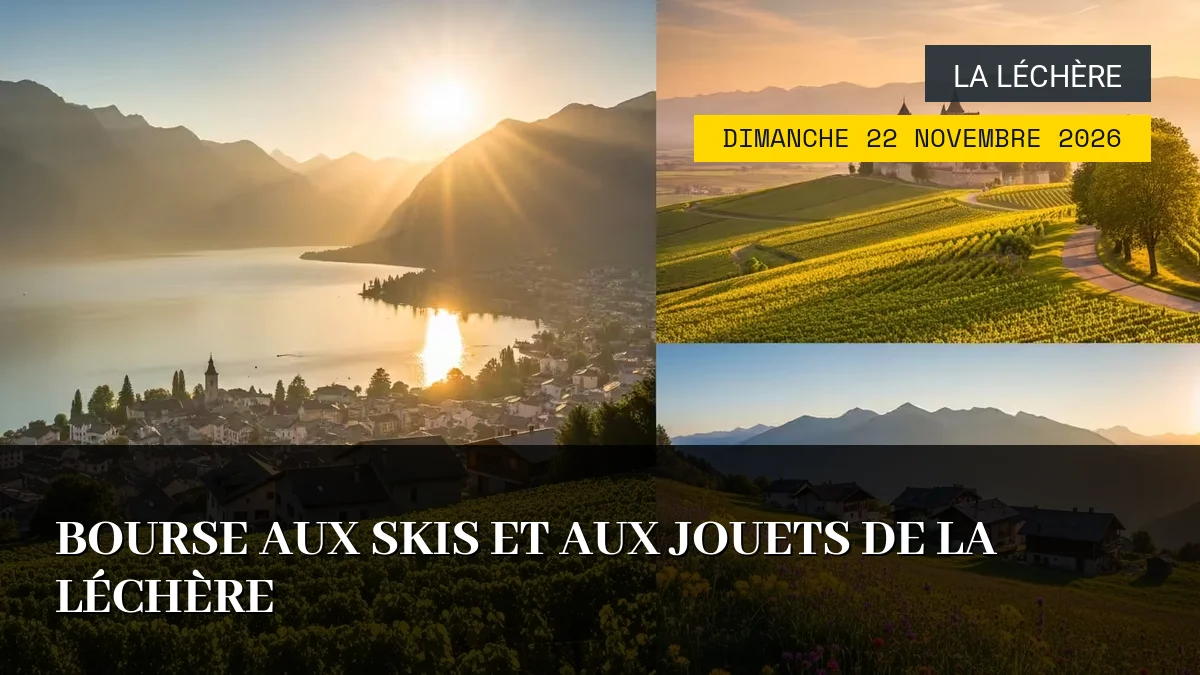 Affiche de l'événement : Bourse aux Skis et aux Jouets de La Léchère – Dimanche 22 Novembre 2026