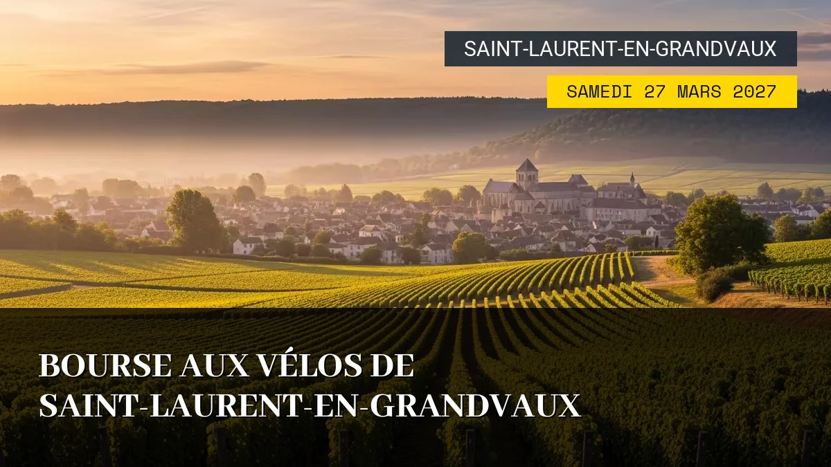 Affiche de l'événement : Bourse aux Vélos de Saint-Laurent-en-Grandvaux – Samedi 27 Mars 2027