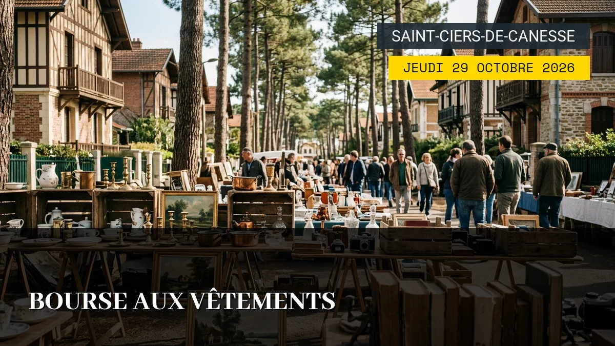 Affiche de l'événement : Bourse aux Vêtements — Du Jeudi 29 Octobre 2026 au Samedi 31 Octobre 2026