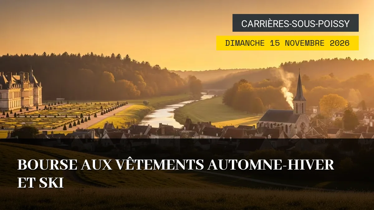 Affiche de l'événement : Bourse aux Vêtements Automne-Hiver et Ski – Dimanche 15 Novembre 2026