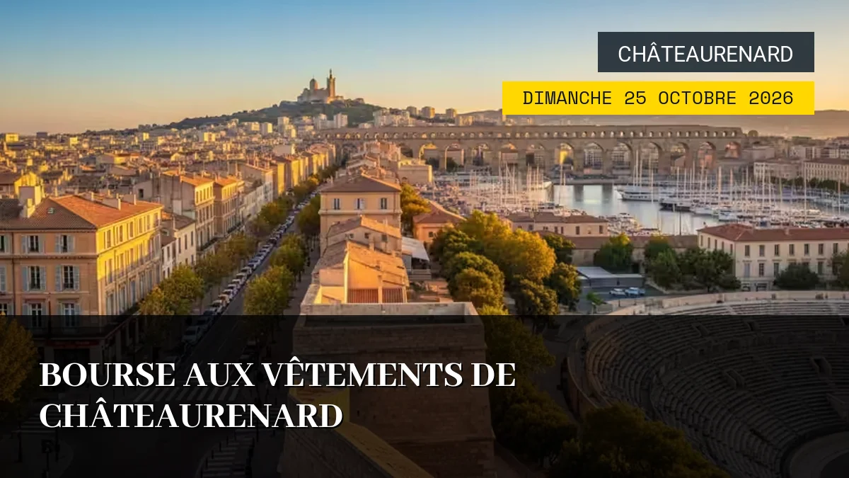 Affiche de l'événement : Bourse aux Vêtements de Châteaurenard – Dimanche 25 Octobre 2026