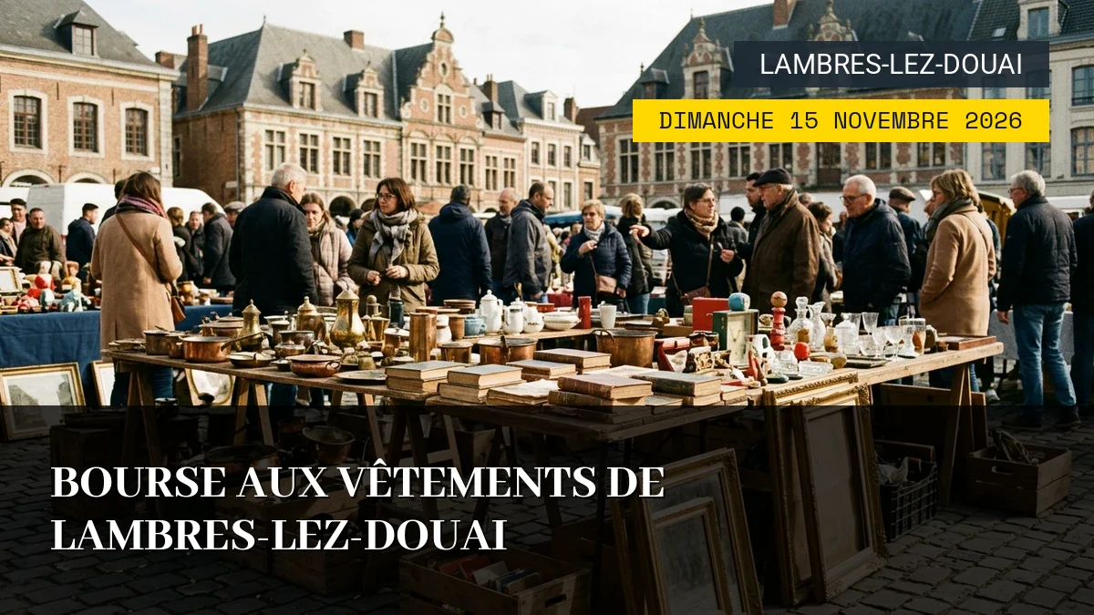 Affiche de l'événement : Bourse aux Vêtements de Lambres-lez-Douai – Dimanche 15 Novembre 2026