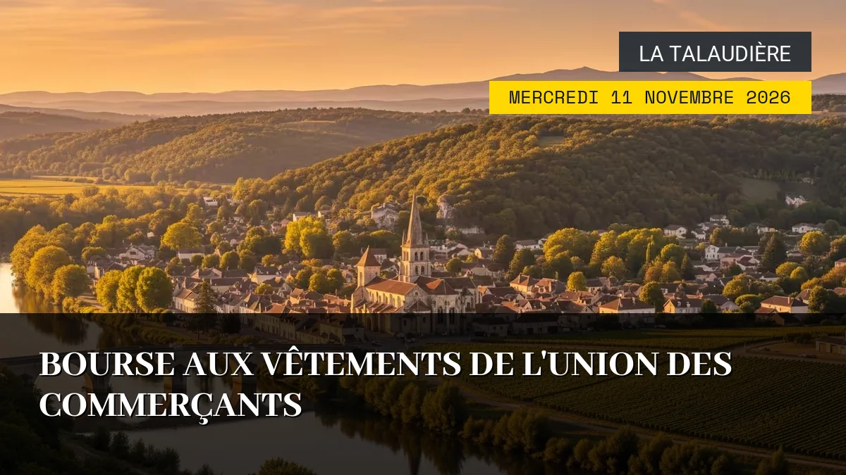 Affiche de l'événement : Bourse aux Vêtements de l&rsquo;Union des Commerçants – Mercredi 11 Novembre 2026