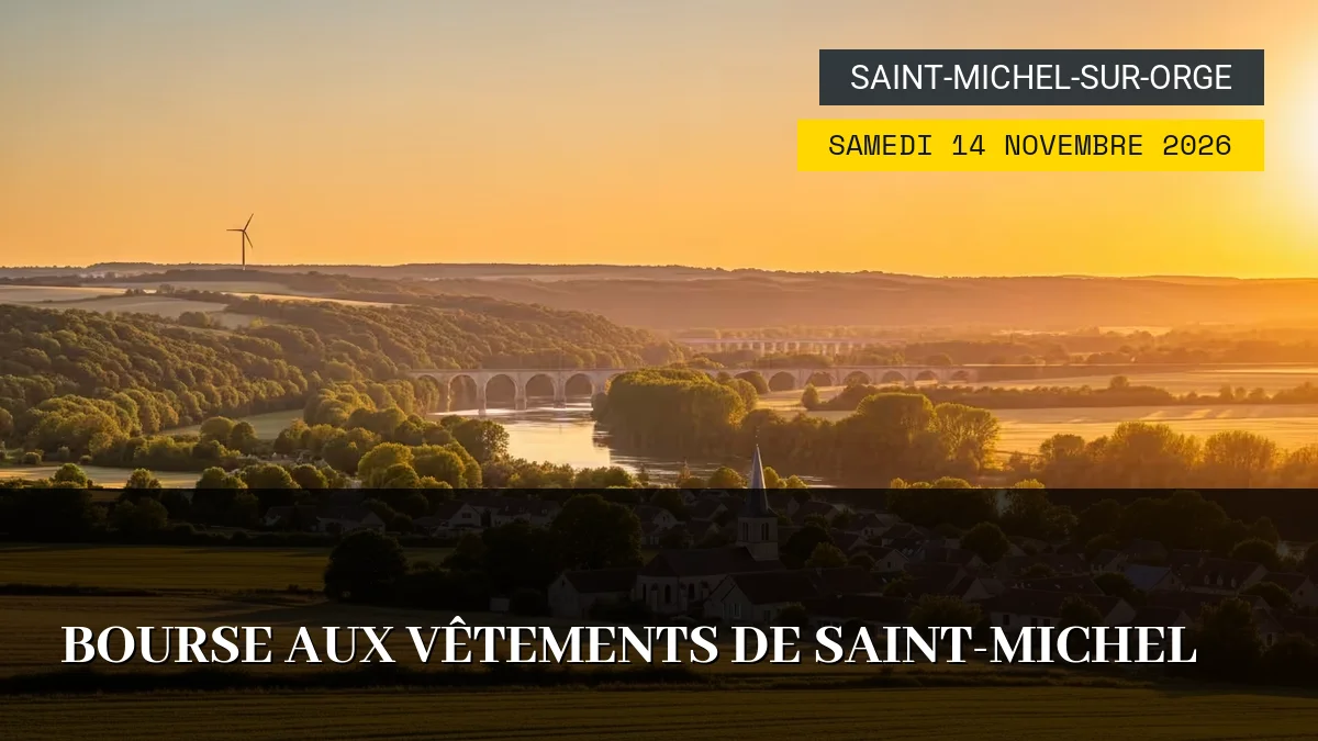 Affiche de l'événement : Bourse aux Vêtements de Saint-Michel – Samedi 14 Novembre 2026
