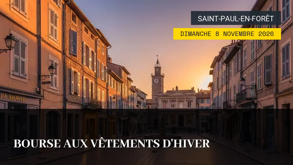 Affiche de l'événement : Bourse aux Vêtements d&rsquo;Hiver – Dimanche 8 Novembre 2026