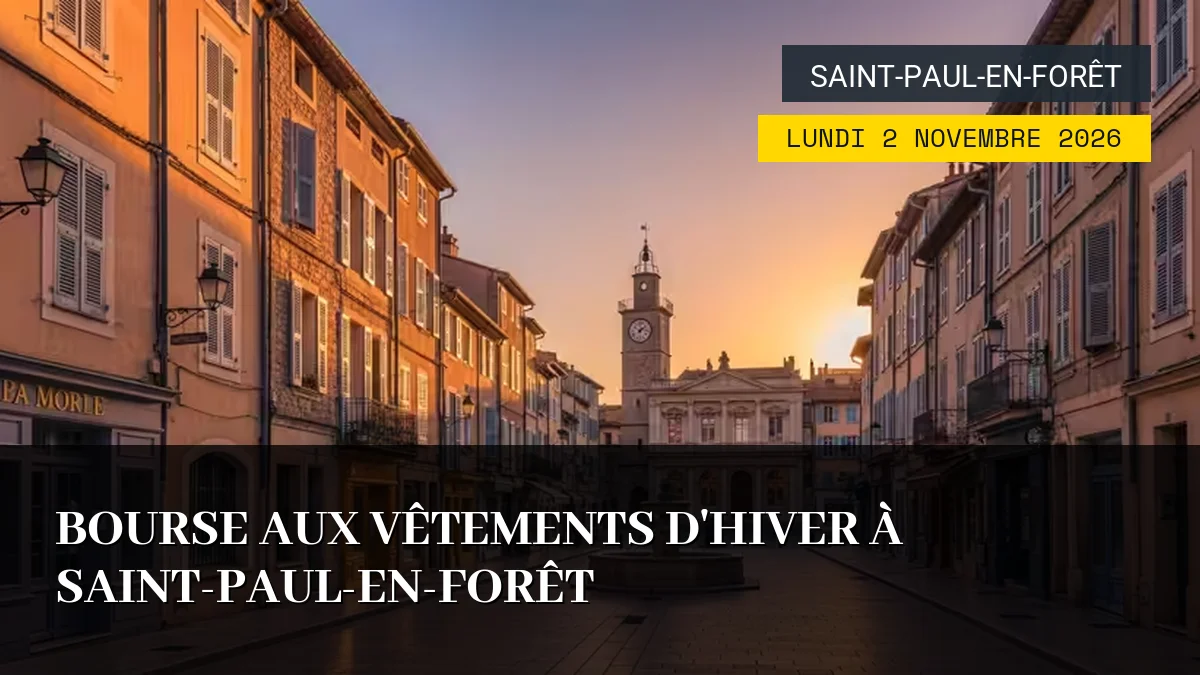 Affiche de l'événement : Bourse aux Vêtements d&rsquo;Hiver à Saint-Paul-en-Forêt – Lundi 2 Novembre 2026