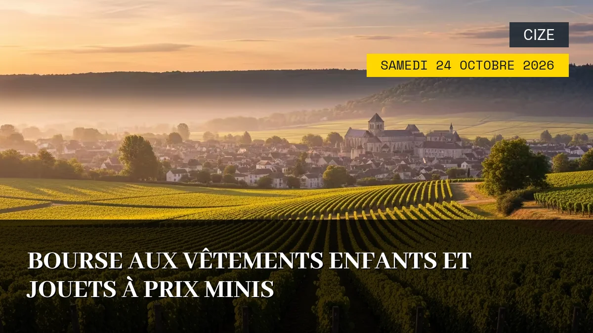 Affiche de l'événement : Bourse aux Vêtements Enfants et Jouets à Prix Minis – Samedi 24 Octobre 2026