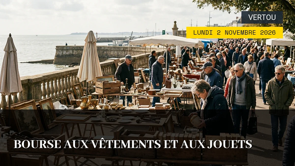 Affiche de l'événement : Bourse aux Vêtements et aux Jouets – Lundi 2 Novembre 2026