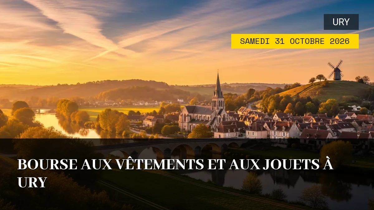 Affiche de l'événement : Bourse aux Vêtements et aux Jouets à Ury – Samedi 31 Octobre 2026