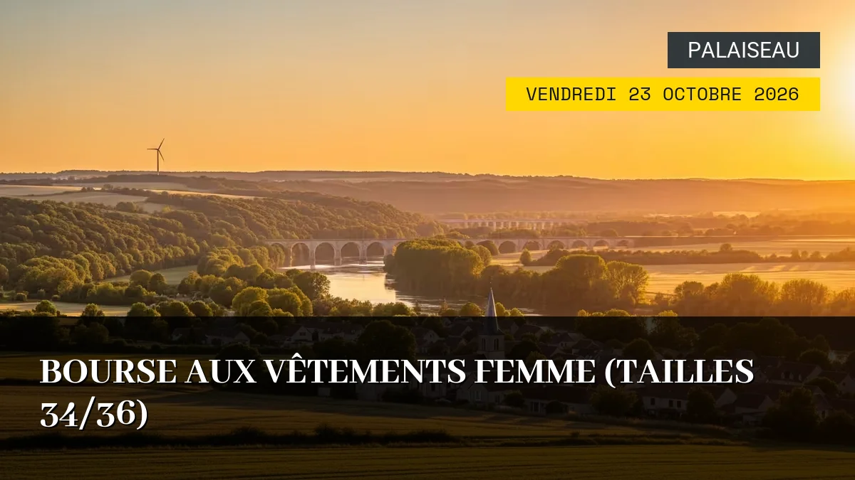 Affiche de l'événement : Bourse aux vêtements femme (Tailles 34/36) – Vendredi 23 Octobre 2026