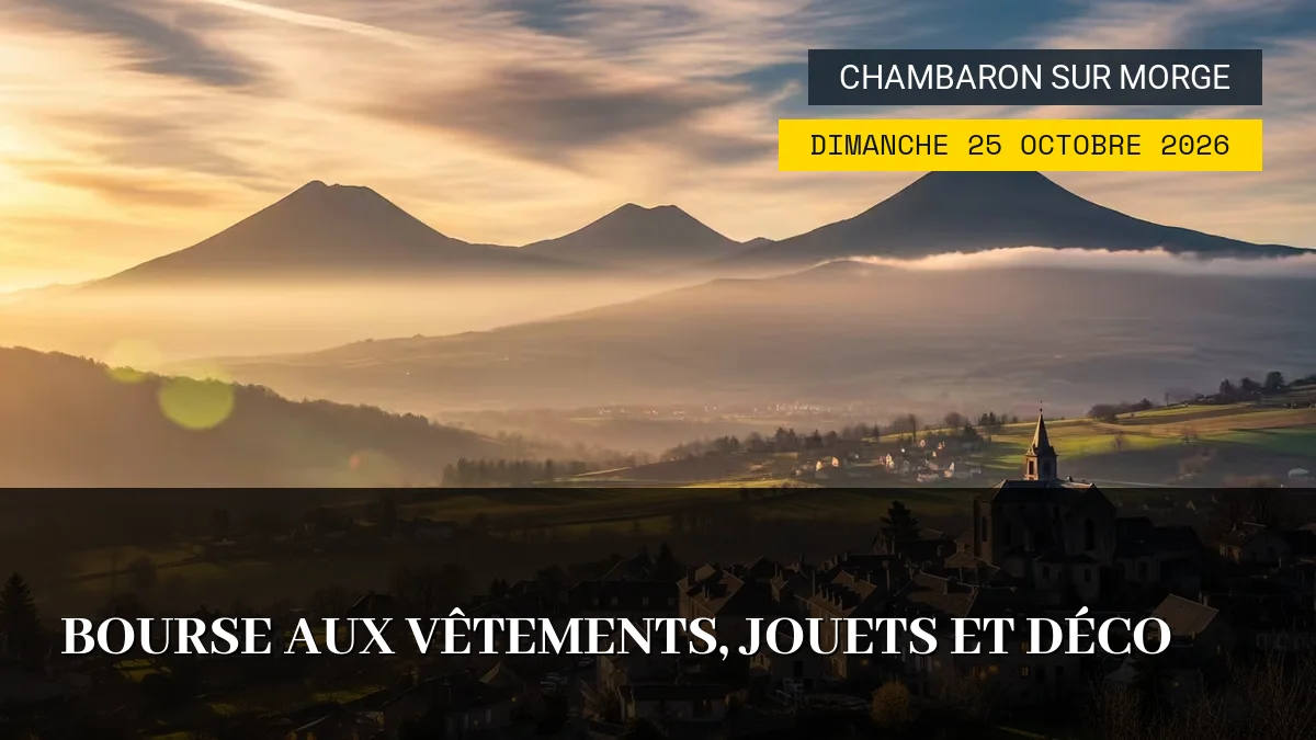 Affiche de l'événement : Bourse aux Vêtements, Jouets et Déco – Dimanche 25 Octobre 2026