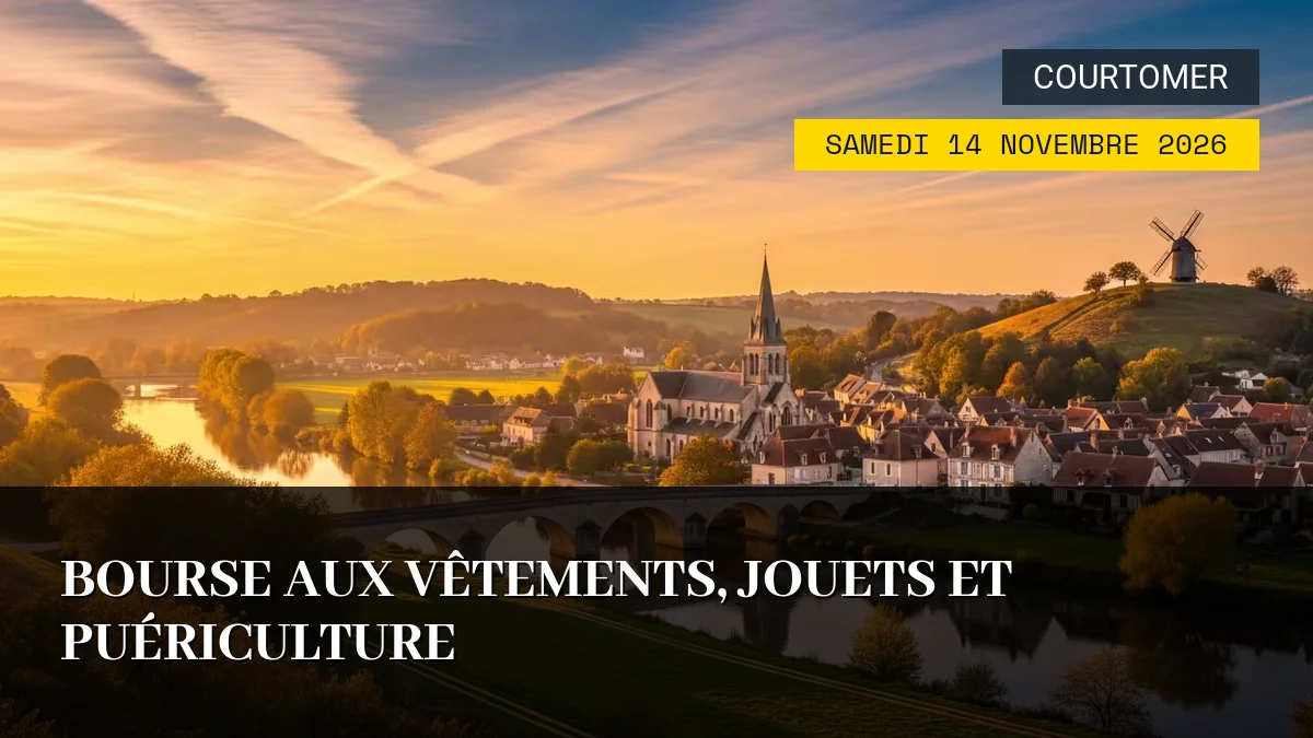 Affiche de l'événement : Bourse aux Vêtements, Jouets et Puériculture – Samedi 14 Novembre 2026