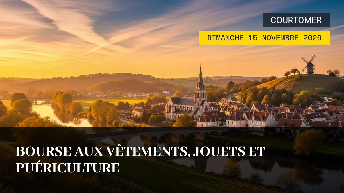 Affiche de l'événement : Bourse aux Vêtements, Jouets et Puériculture – Dimanche 15 Novembre 2026