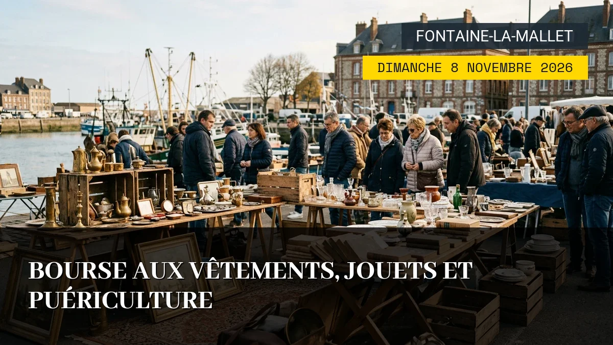 Affiche de l'événement : Bourse aux Vêtements, Jouets et Puériculture – Dimanche 8 Novembre 2026