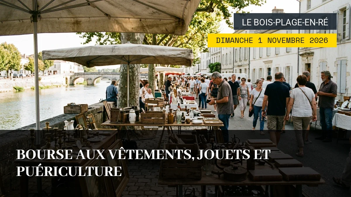 Affiche de l'événement : Bourse aux Vêtements, Jouets et Puériculture – Dimanche 1 Novembre 2026