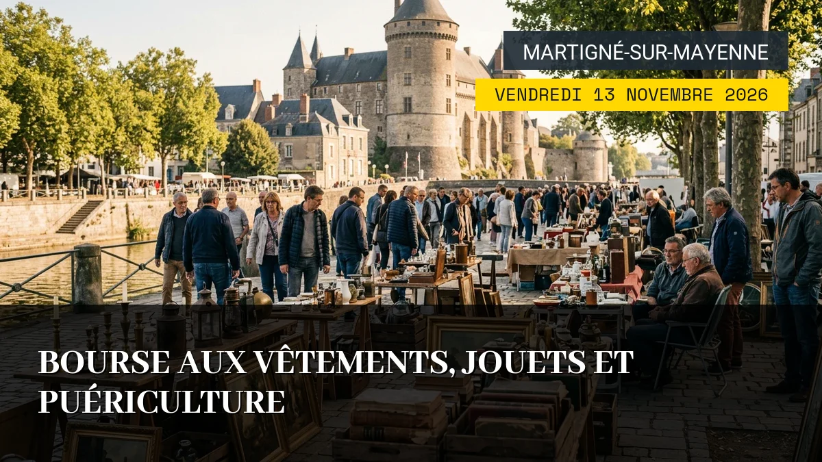 Affiche de l'événement : Bourse aux Vêtements, Jouets et Puériculture — Du Vendredi 13 Novembre 2026 au Samedi 14 Novembre 2026