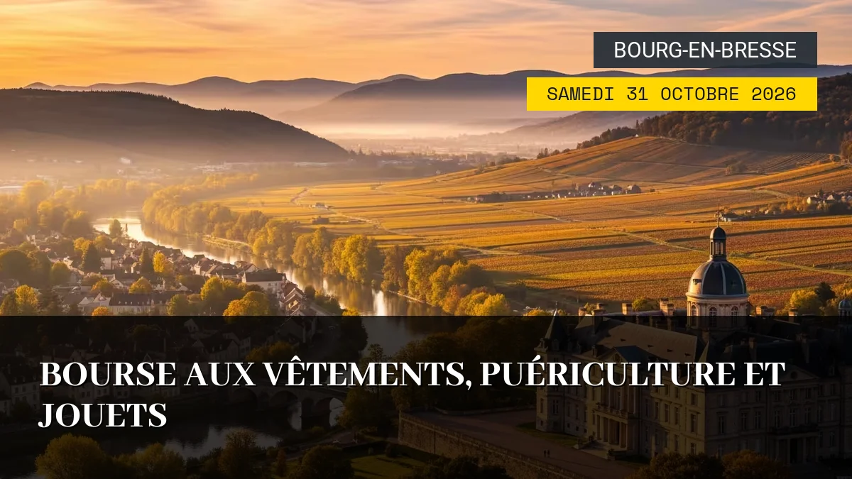 Affiche de l'événement : Bourse aux Vêtements, Puériculture et Jouets – Samedi 31 Octobre 2026