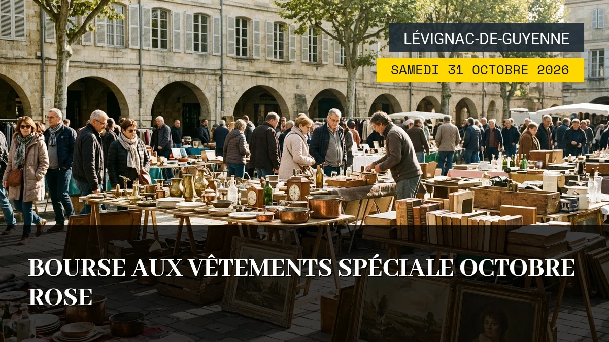 Affiche de l'événement : Bourse aux Vêtements Spéciale Octobre Rose – Samedi 31 Octobre 2026