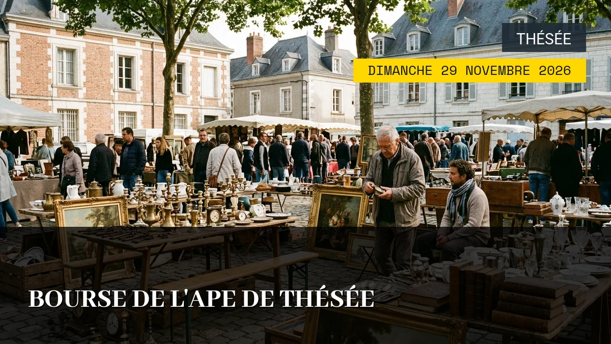 Affiche de l'événement : Bourse de l&rsquo;APE de Thésée – Dimanche 29 Novembre 2026