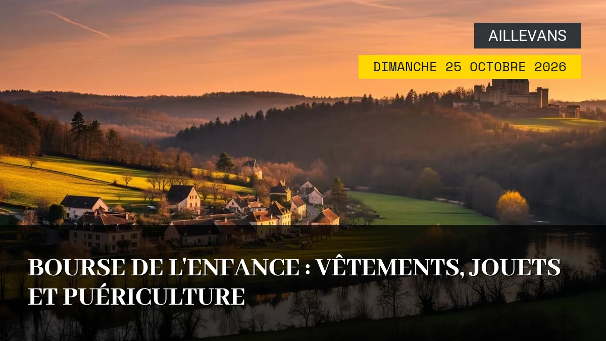 Affiche de l'événement : Bourse de l&rsquo;Enfance : Vêtements, Jouets et Puériculture – Dimanche 25 Octobre 2026