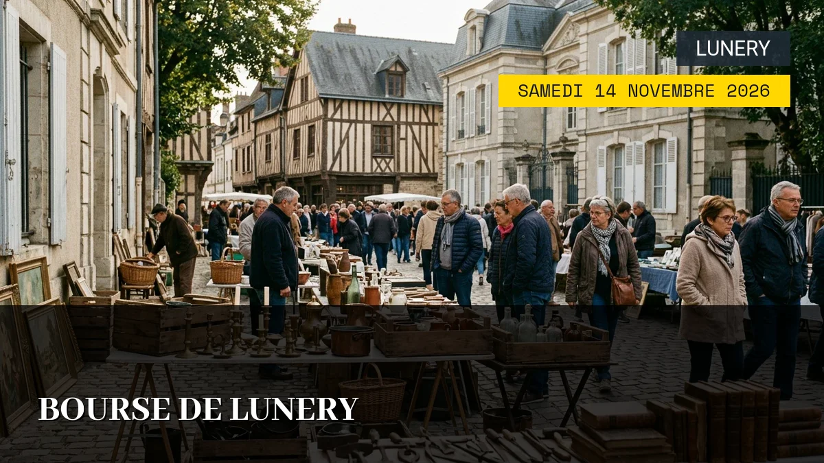 Affiche de l'événement : Bourse de Lunery – Samedi 14 Novembre 2026