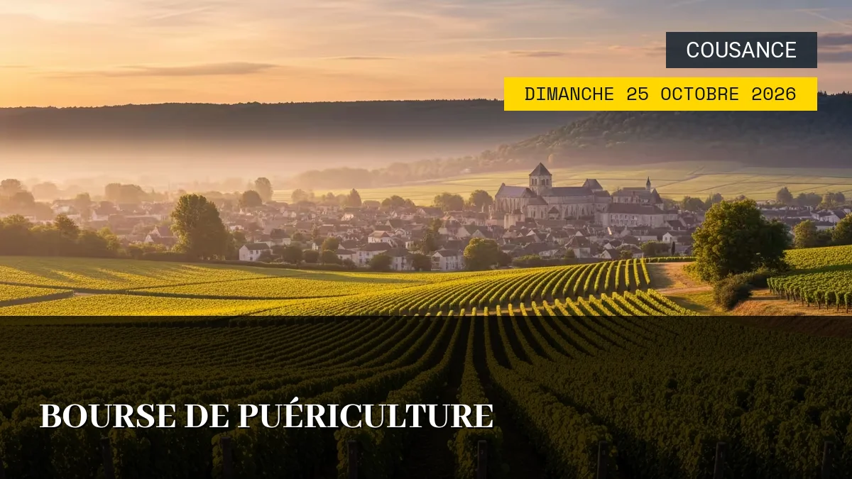 Affiche de l'événement : Bourse de Puériculture – Dimanche 25 Octobre 2026