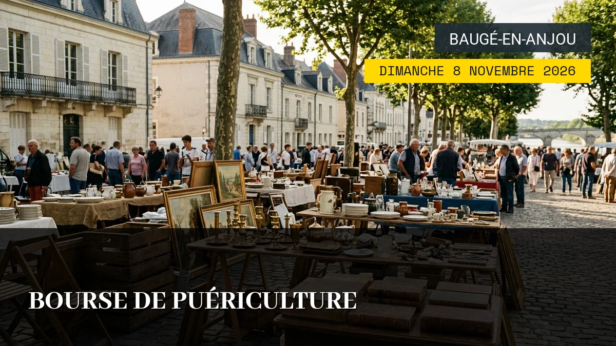 Affiche de l'événement : Bourse de puériculture – Dimanche 8 Novembre 2026