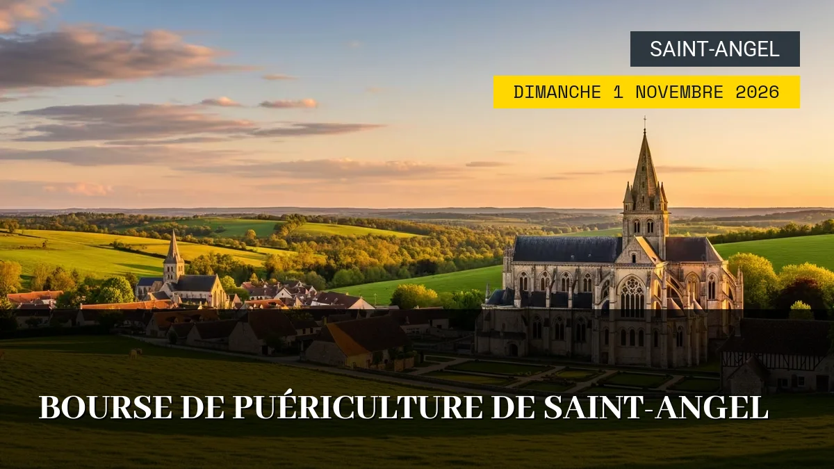 Affiche de l'événement : Bourse de Puériculture de Saint-Angel – Dimanche 1 Novembre 2026