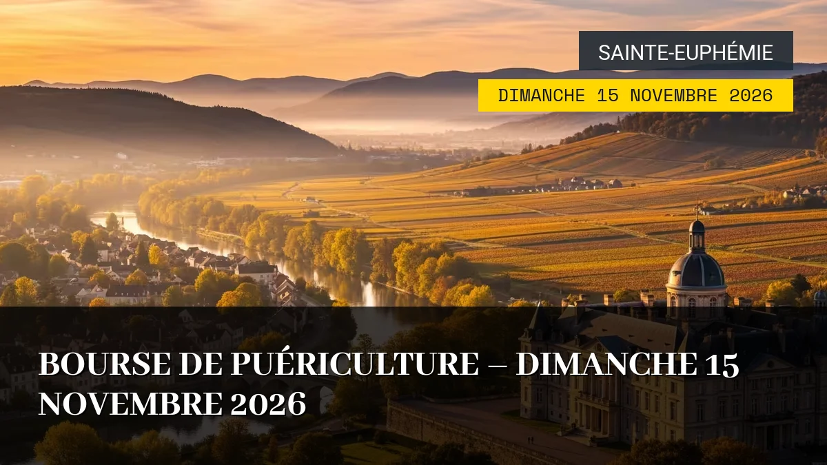 Affiche de l'événement : Bourse de Puériculture – Dimanche 15 Novembre 2026