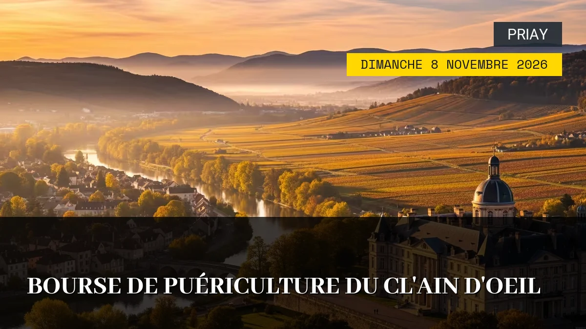 Affiche de l'événement : Bourse de puériculture du Cl&rsquo;ain d&rsquo;oeil – Dimanche 8 Novembre 2026
