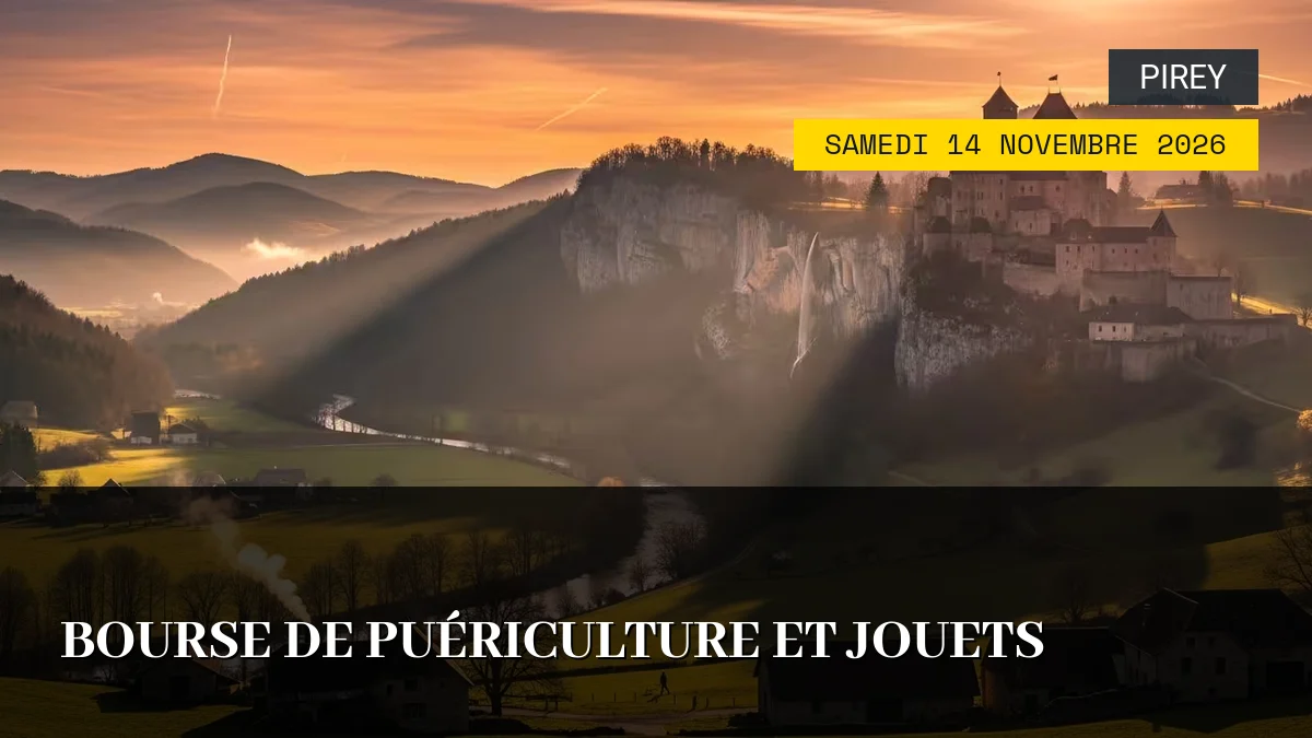 Affiche de l'événement : Bourse de Puériculture et Jouets – Samedi 14 Novembre 2026