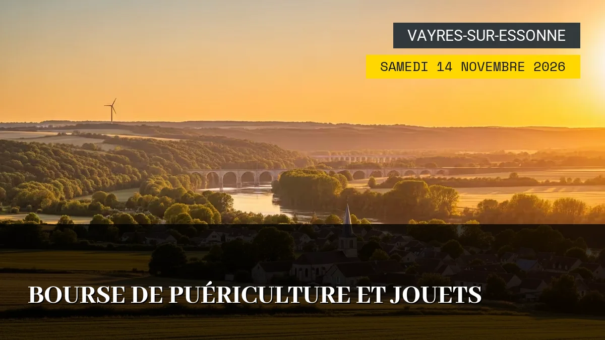 Affiche de l'événement : Bourse de Puériculture et Jouets – Samedi 14 Novembre 2026