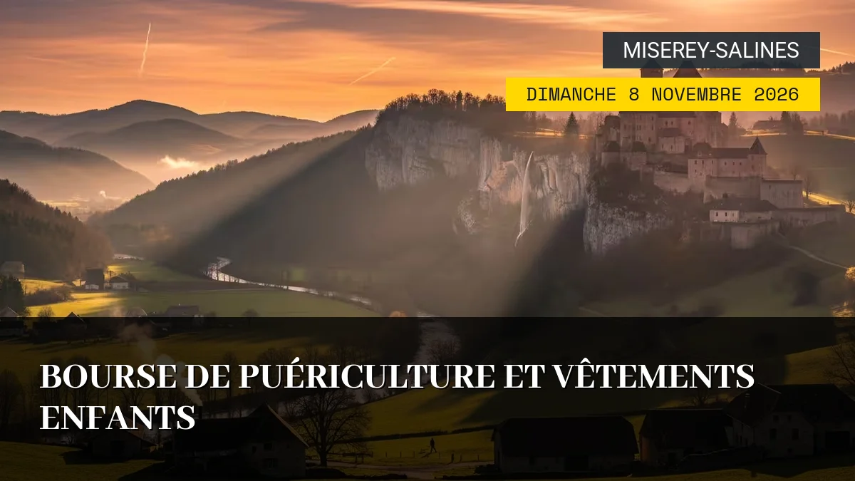 Affiche de l'événement : Bourse de Puériculture et Vêtements Enfants – Dimanche 8 Novembre 2026