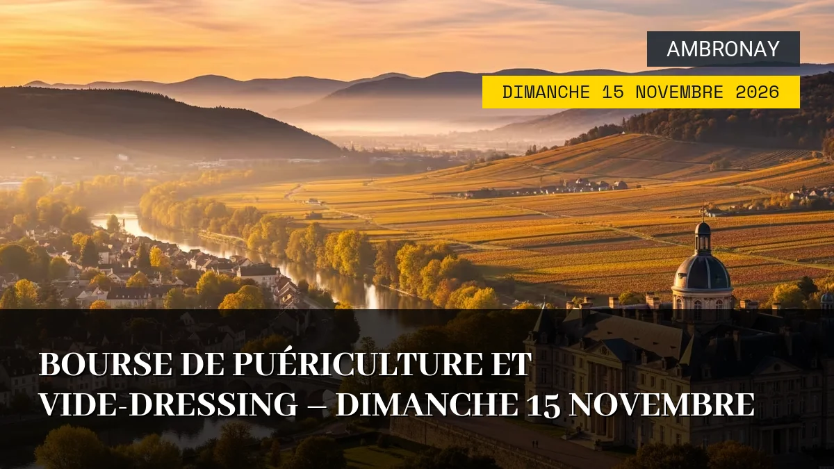 Affiche de l'événement : Bourse de Puériculture et Vide-Dressing – Dimanche 15 Novembre 2026