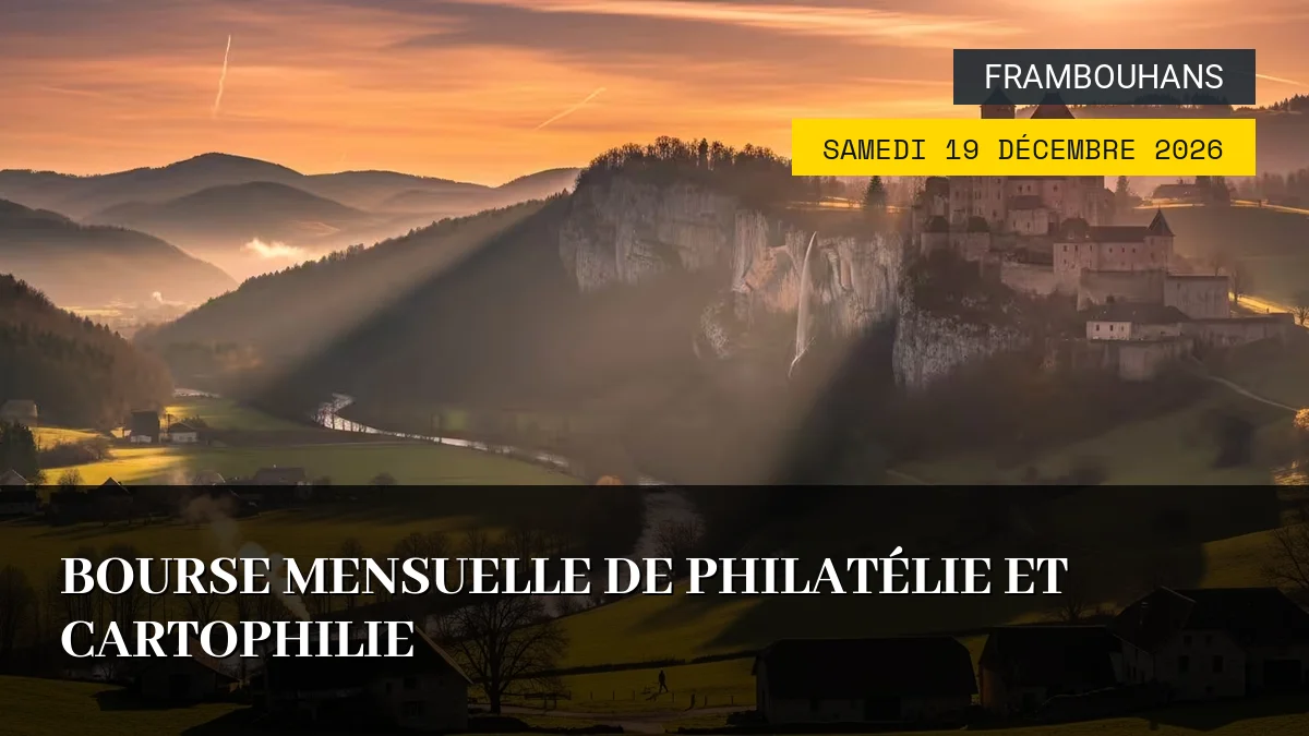 Affiche de l'événement : Bourse Mensuelle de Philatélie et Cartophilie – Samedi 19 Décembre 2026