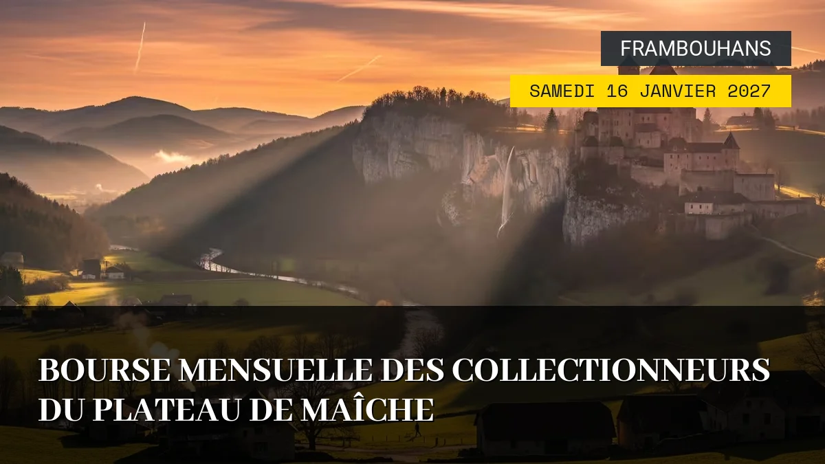 Affiche de l'événement : Bourse Mensuelle des Collectionneurs du Plateau de Maîche – Samedi 16 Janvier 2027