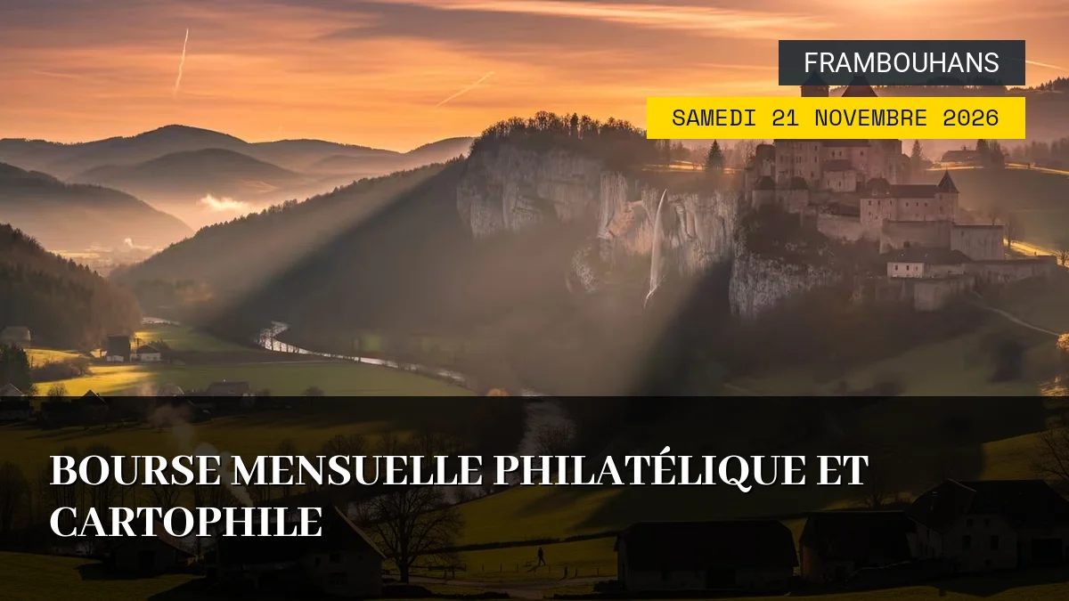 Affiche de l'événement : Bourse Mensuelle Philatélique et Cartophile – Samedi 21 Novembre 2026