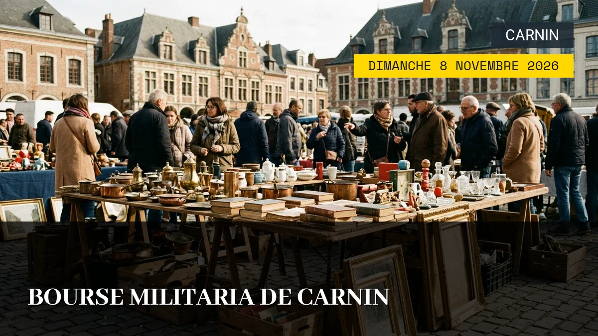 Affiche de l'événement : Bourse Militaria de Carnin – Dimanche 8 Novembre 2026