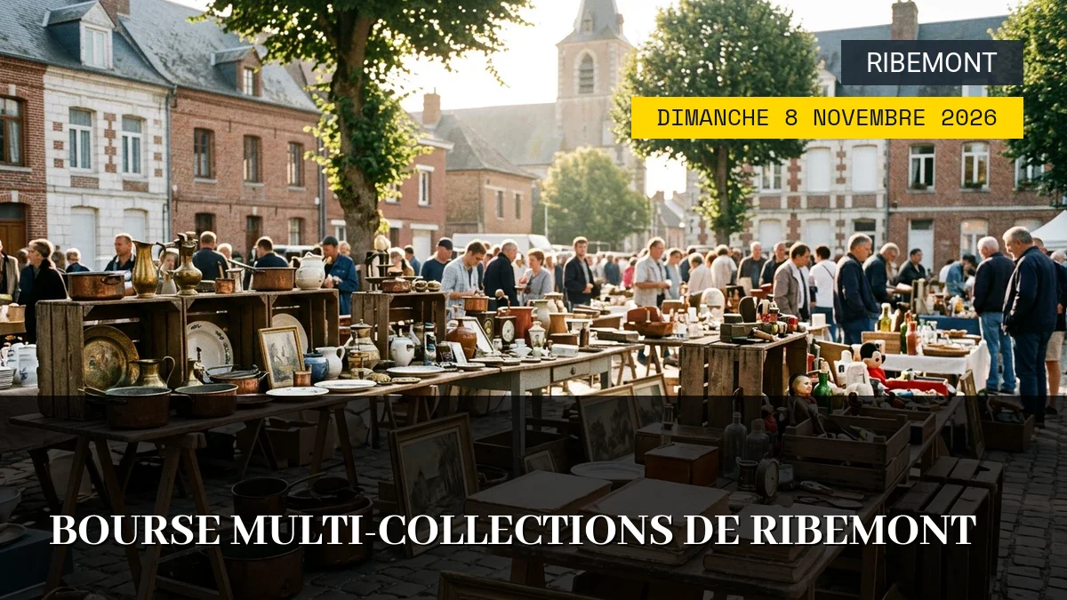 Affiche de l'événement : Bourse multi-collections de Ribemont – Dimanche 8 Novembre 2026
