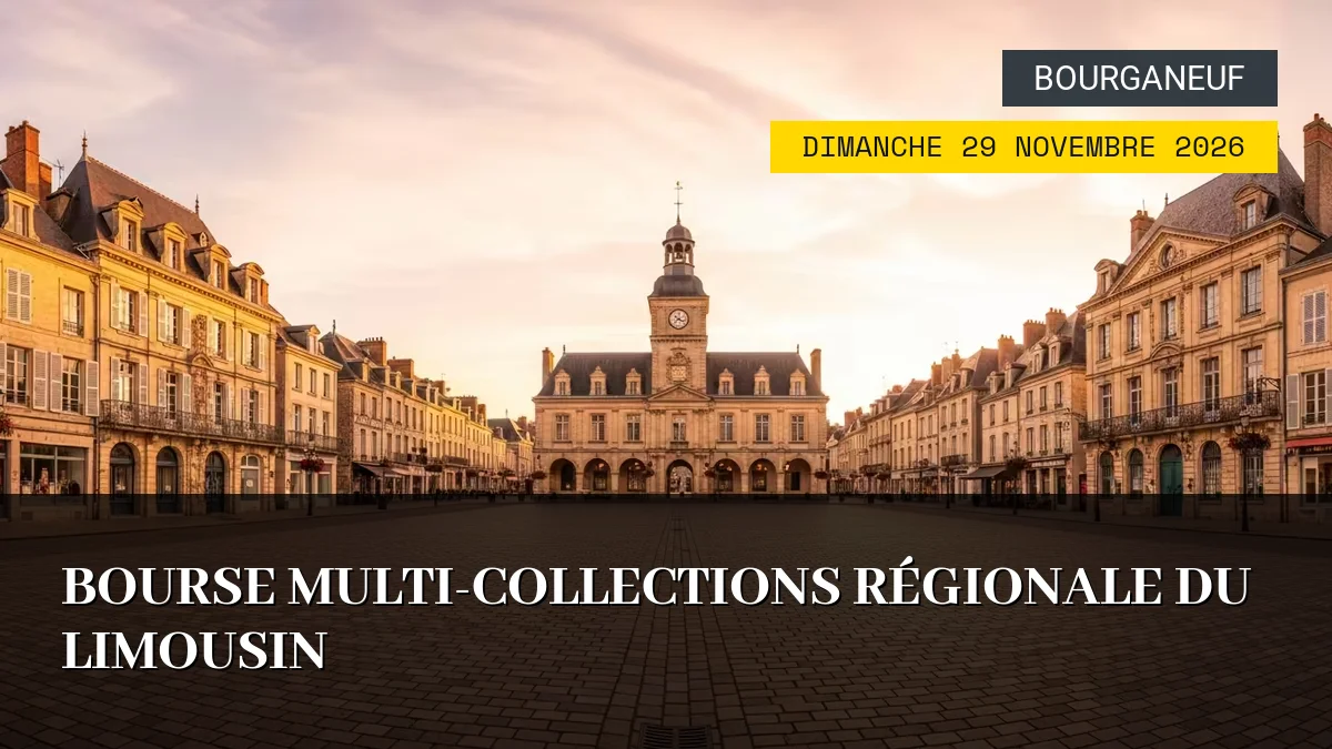 Affiche de l'événement : Bourse Multi-Collections Régionale du Limousin – Dimanche 29 Novembre 2026