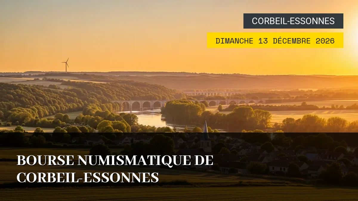 Affiche de l'événement : Bourse Numismatique de Corbeil-Essonnes – Dimanche 13 Décembre 2026