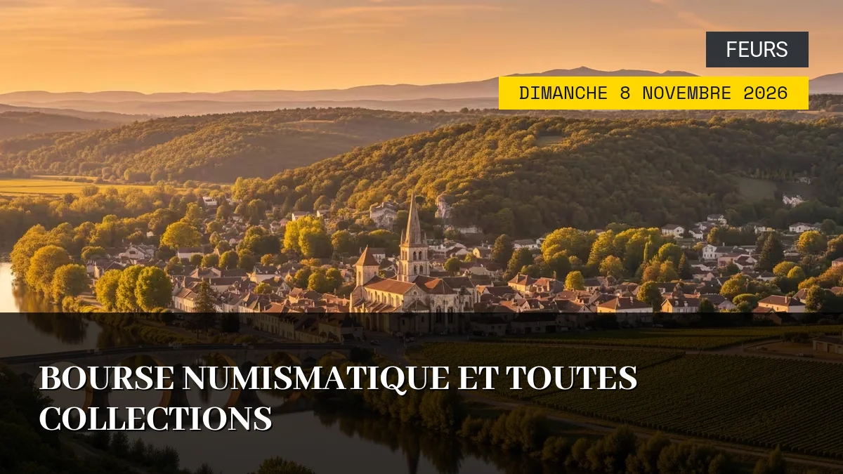 Affiche de l'événement : Bourse Numismatique et Toutes Collections – Dimanche 8 Novembre 2026