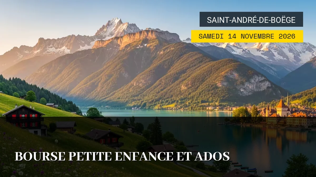 Affiche de l'événement : Bourse Petite Enfance et Ados – Samedi 14 Novembre 2026