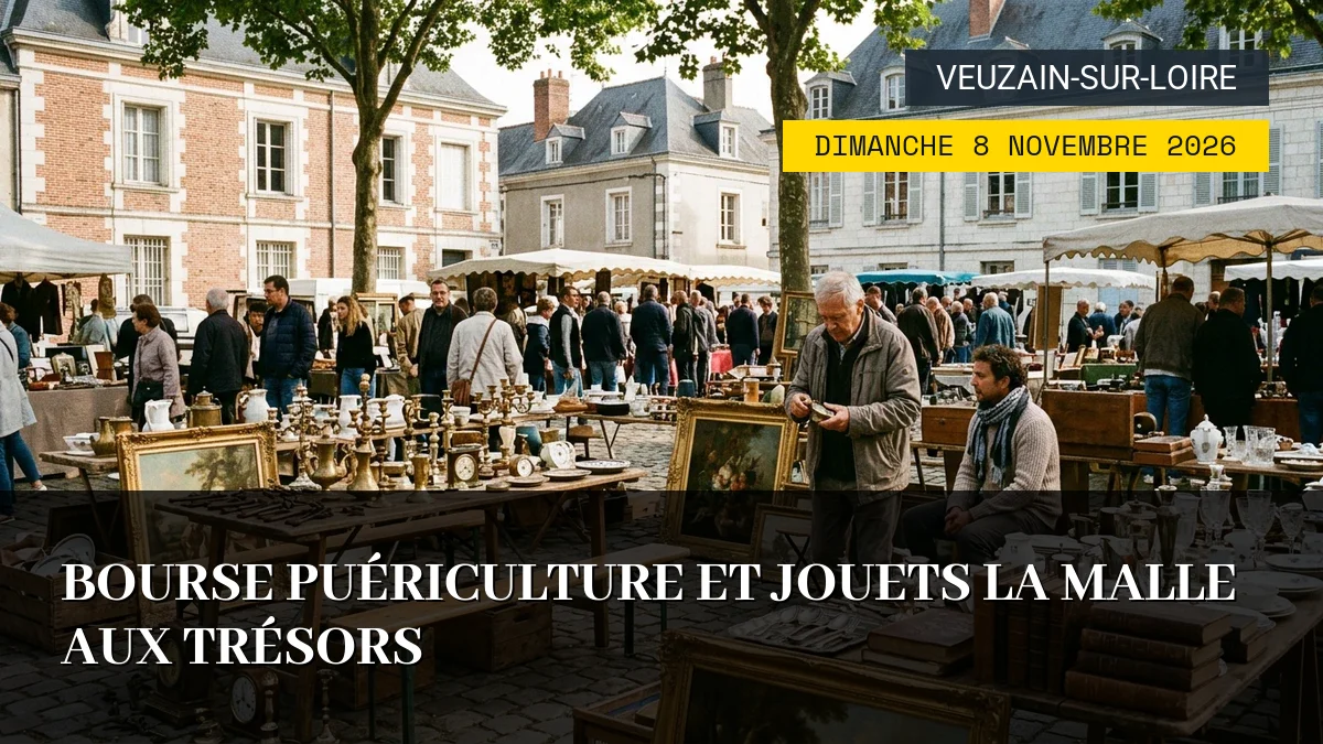 Affiche de l'événement : Bourse puériculture et jouets La Malle aux Trésors – Dimanche 8 Novembre 2026