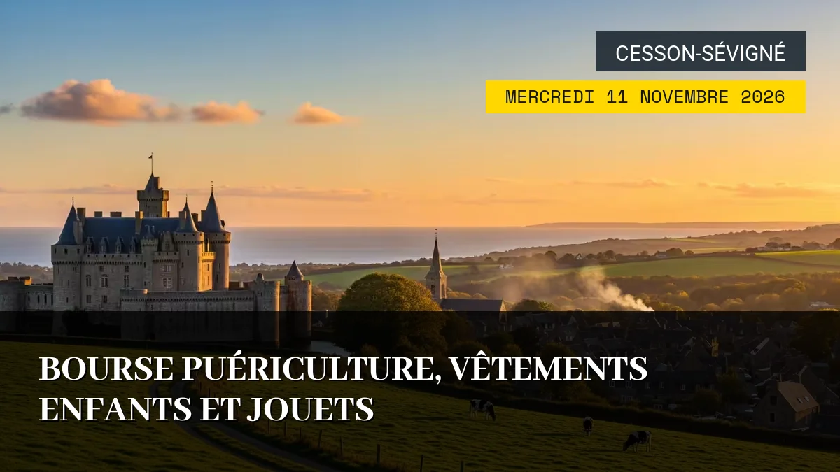 Affiche de l'événement : Bourse Puériculture, Vêtements Enfants et Jouets – Mercredi 11 Novembre 2026
