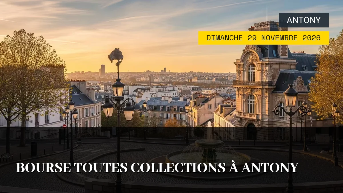 Affiche de l'événement : Bourse toutes collections à Antony – Dimanche 29 Novembre 2026