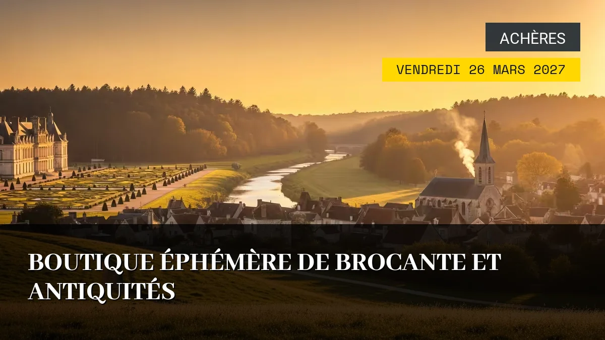 Affiche de l'événement : Boutique Éphémère de Brocante et Antiquités – Vendredi 26 Mars 2027