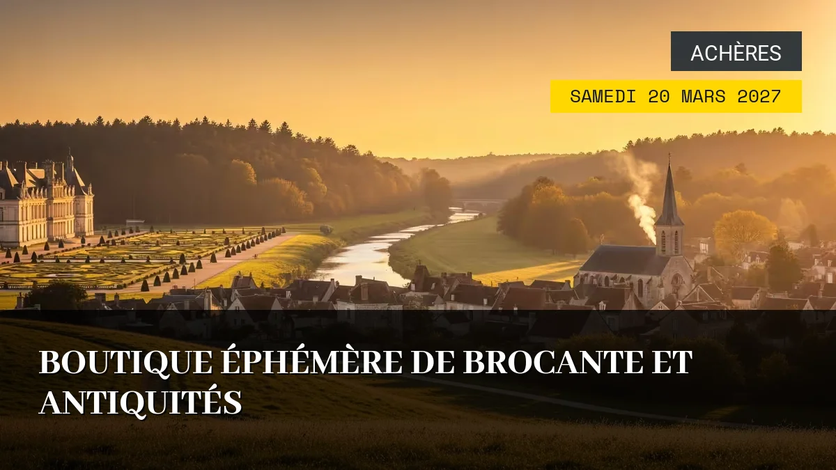 Affiche de l'événement : Boutique éphémère de brocante et antiquités – Samedi 20 Mars 2027