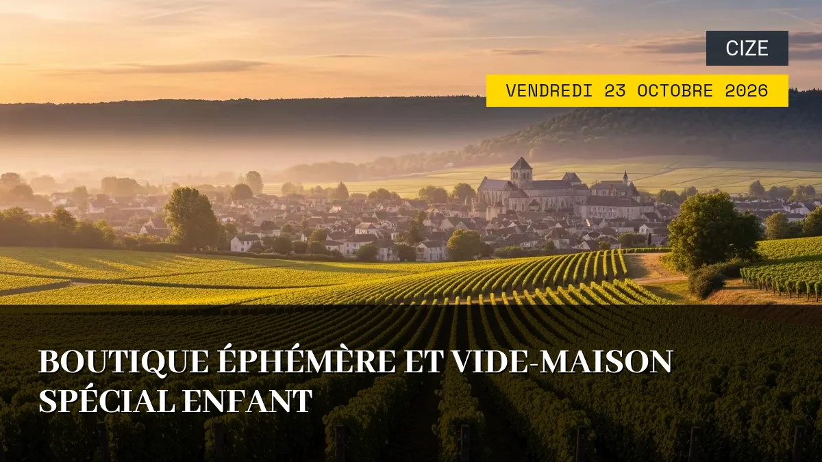 Affiche de l'événement : Boutique Éphémère et Vide-Maison Spécial Enfant – Vendredi 23 Octobre 2026